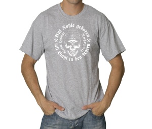T-Shirt Ruhrpott Auf Kohle geboren Skull