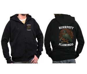 Sweatjacke mit Kapuze Ruhrpott Flamingo