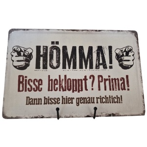 Blechschild Hömma