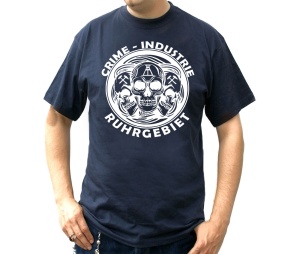T-Shirt Crime-Industrie Ruhrgebiet Schädel rund