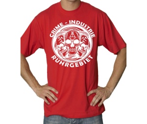 T-Shirt Crime-Industrie Ruhrgebiet Schädel rund
