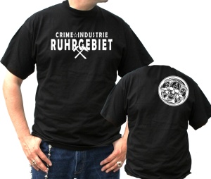 T-Shirt Crime-Industrie Ruhrgebiet Rücken Schädel