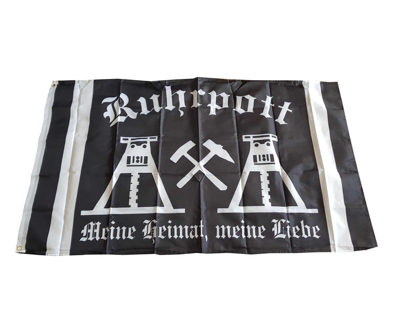 Fahne Ruhrpott Meine Heimat meine Liebe Bootsfahne Tischwimpel Biker 30 x 45cm
