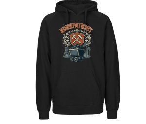 Kapusweatshirt Ruhrpatriot Motiv mit Lore und Eichenlaub 