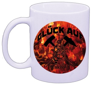 Tasse Glück Auf Flammen