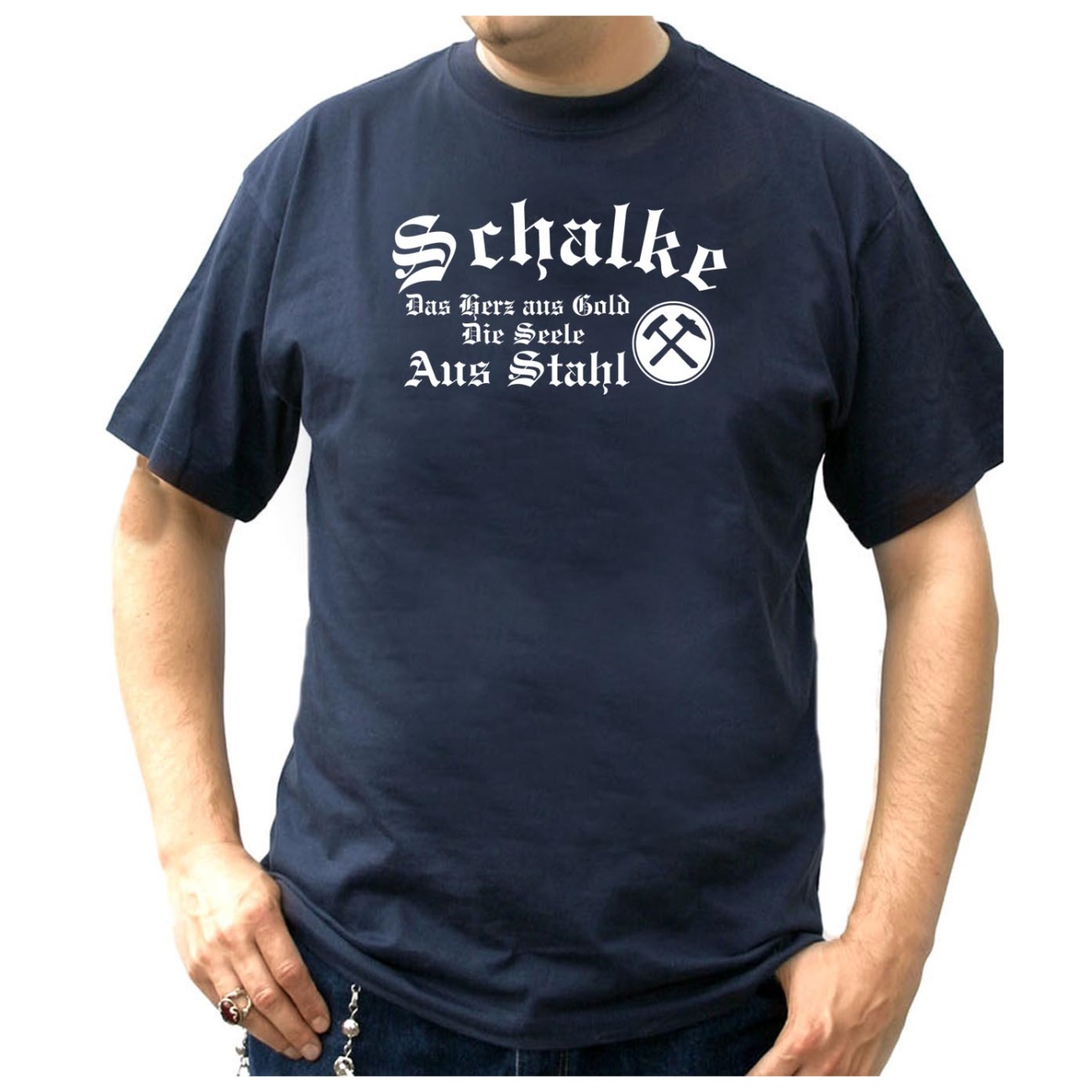 T-Shirt Schalke das Herz aus Gold die Seele aus Stahl