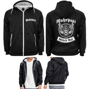 Windbreaker Ruhrpott Flying Skull Glück Auf