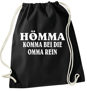 Stringbag Turnbeutel Hömma Komma bei die Omma rein