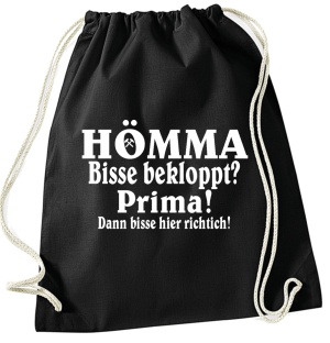 Stringbag Turnbeutel Hömma Bisse bekloppt