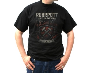 T-Shirt Ruhrpott Tief im Westen Glück Auf Wappenmotiv