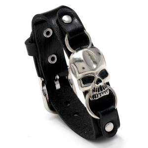 Lederarmband Schädel 