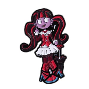 Pin Anstecker Vampir Girl Gothic