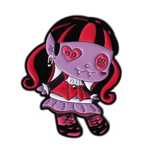 Pin Anstecker Vampir Girl Gothic
