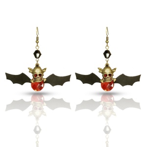 Ohrhänger Fledermaus Schädel