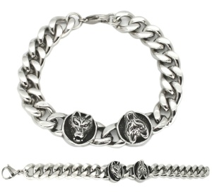 Armband Wolfköpfe