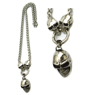 Anhänger mit Kette Schädel