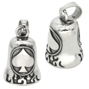 Anhänger Biker Bell Glocke Pik Spade
