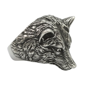 Fingerring Wolfskopf