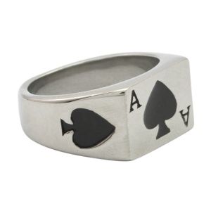 Fingerring Siegelring Pik Spade