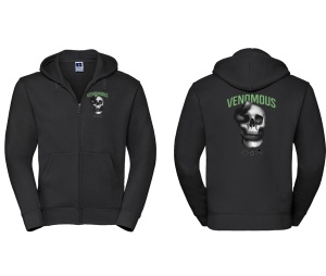 Sweatjacke mit Kapuze Schädel Venomous