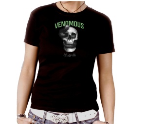 Damen Shirt Schädel Venomous