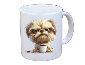 Tasse Hund mit Tasse