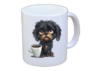 Tasse Hund mit Tasse
