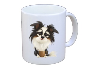 Tasse Hund mit Tasse