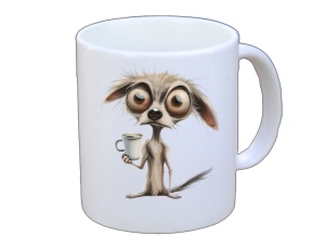 Tasse Hund mit Tasse