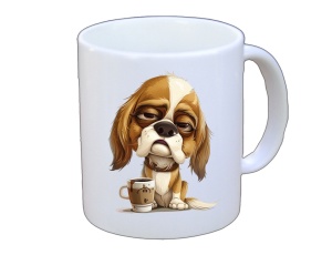 Tasse Hund mit Tasse