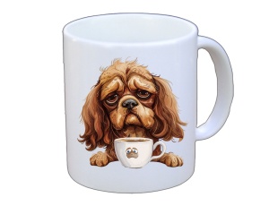 Tasse Hund mit Tasse