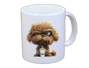 Tasse Hund mit Tasse