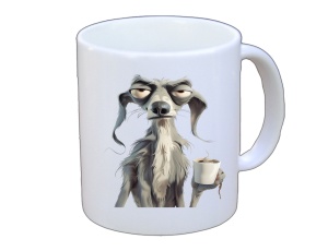 Tasse Hund mit Tasse
