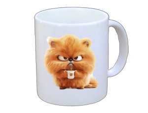 Tasse Hund mit Tasse