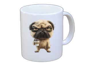 Tasse Hund mit Tasse