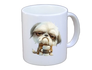 Tasse Hund mit Tasse