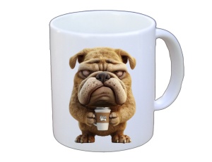 Tasse Hund mit Tasse