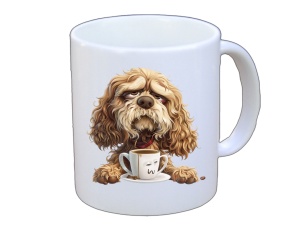 Tasse Hund mit Tasse