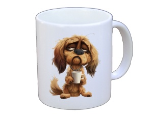 Tasse Hund mit Tasse