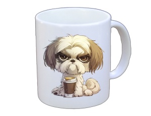 Tasse Hund mit Tasse