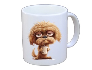 Tasse Hund mit Tasse