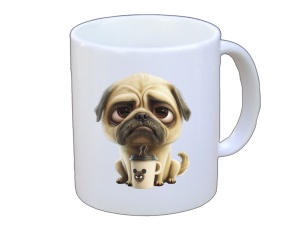 Tasse Hund mit Tasse