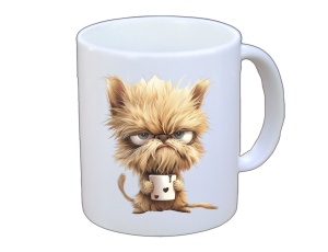 Tasse Hund mit Tasse