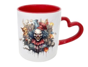 Tasse Clown - mit Herzhenkel