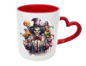 Tasse Clown - mit Herzhenkel