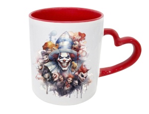 Tasse Clown - mit Herzhenkel