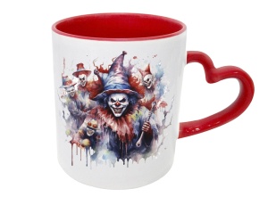 Tasse Clown - mit Herzhenkel