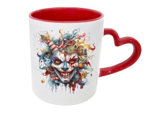 Tasse Clown - mit Herzhenkel