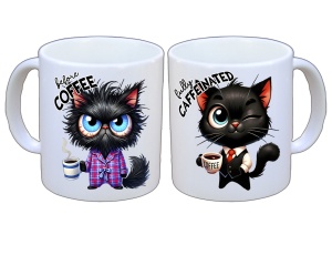 Tasse Before Coffee Katze