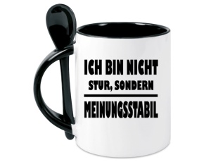 Tasse Ich bin nicht stur - mit Löffel